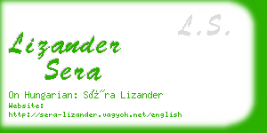 lizander sera business card